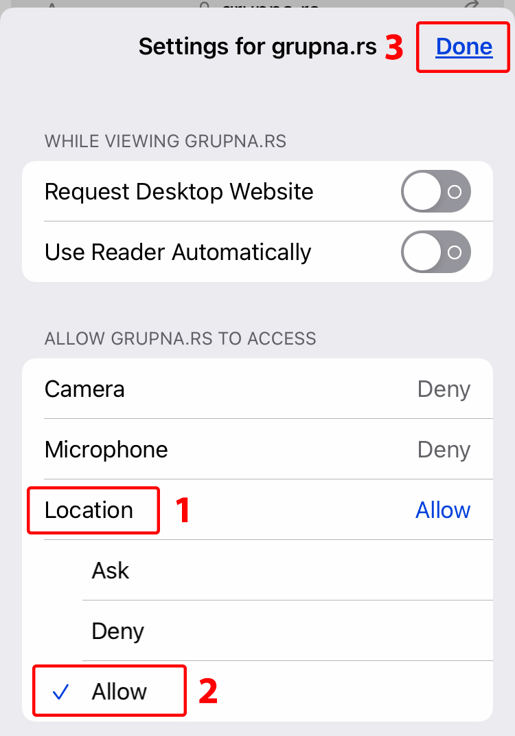 uputstvo-lokacija.uputstvo-lokacija.label-iphone-korak 2